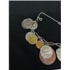 Image 3 : Vintage Silver Bracelet and 12 Coins of the World