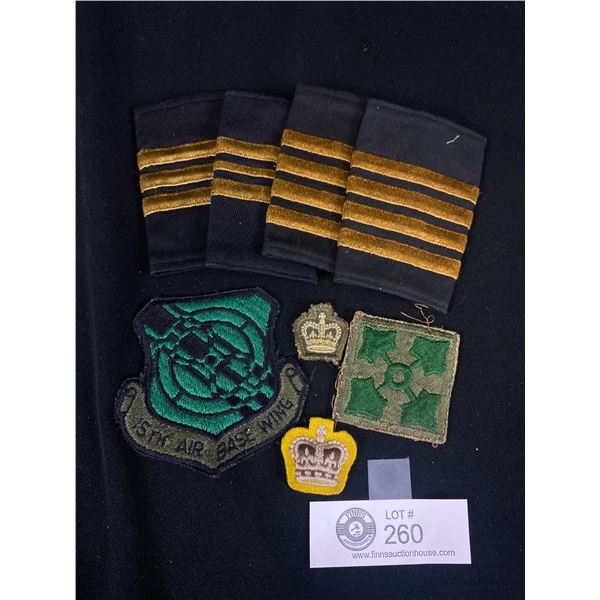 Lot of Assorted Military Badges/Patches and Epaulettes -US