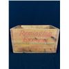 Image 2 : Beautiful Remington Express Finger Jointed Box and Remington Rifle and Cartridges Tin Sign