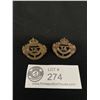 Image 1 : Pair of WW1 14th Battalion Collar Badges