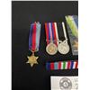 Image 3 : Lot of WW2 Miniature Canadian Medals and Stars, Etc