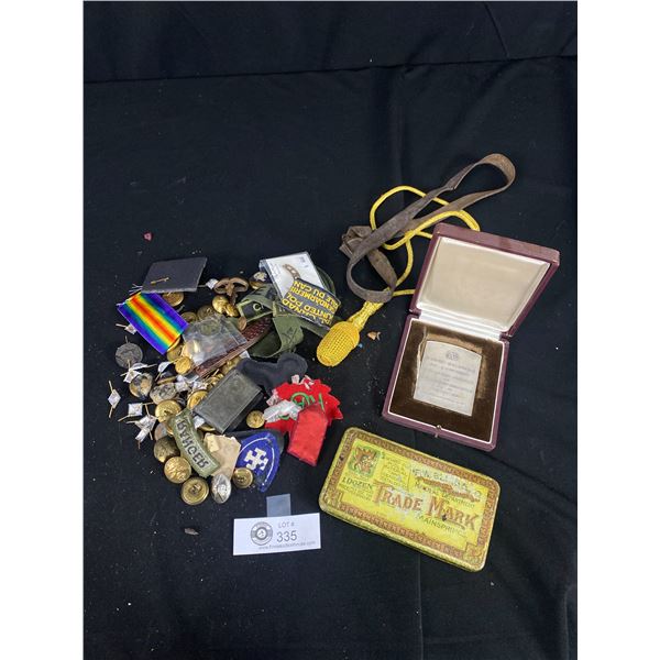 Bag of Miscellaneous Military Collectibles