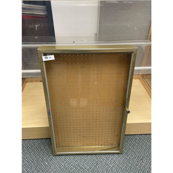 Aluminium Display Case 34 x 22  No Keys/Locked Close