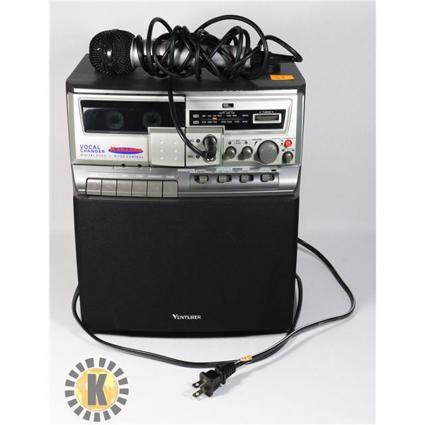 VENTURER KARAOKE MACHINE WITH MIC