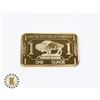 Image 1 : 100 MILS .999 FINE GOLD CLAD (PLATED) 1 TROY OUNCE BAR