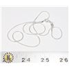 Image 1 : 9)  SILVER PLATED, STAMPED 925, 20" SNAKE CHAIN.