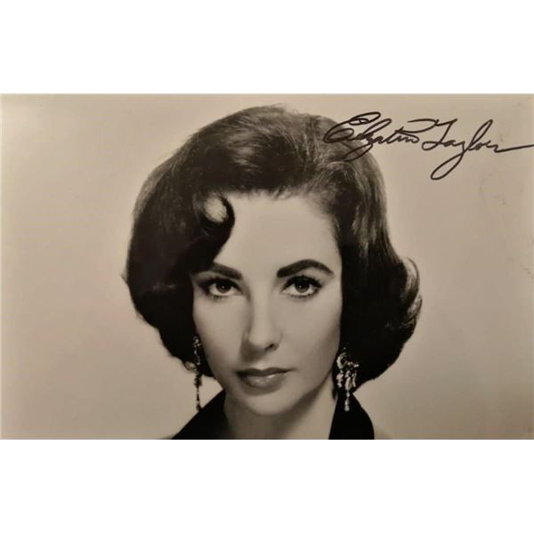 Elizabeth Taylor signed photograph.
