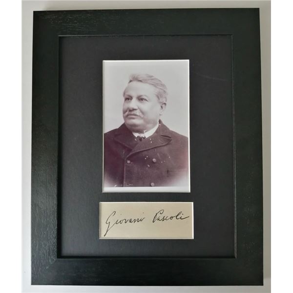 Giovanni Pascoli signature (1855-1912).