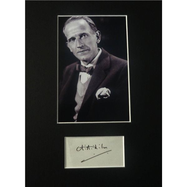 A A Milen autograph (1882-1956).