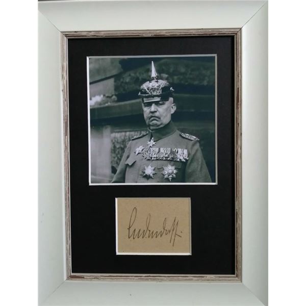 Erich Ludendorff signature (1865-1937).