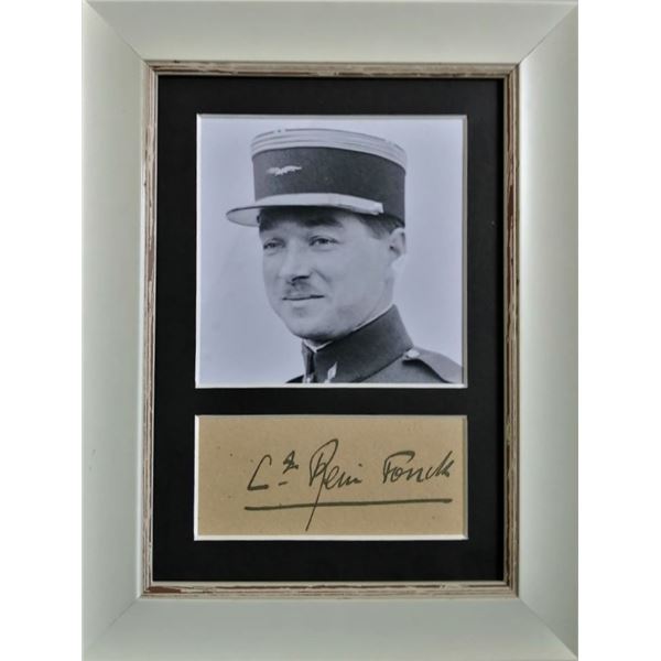 Rene Fonck autograph (1894-1953).