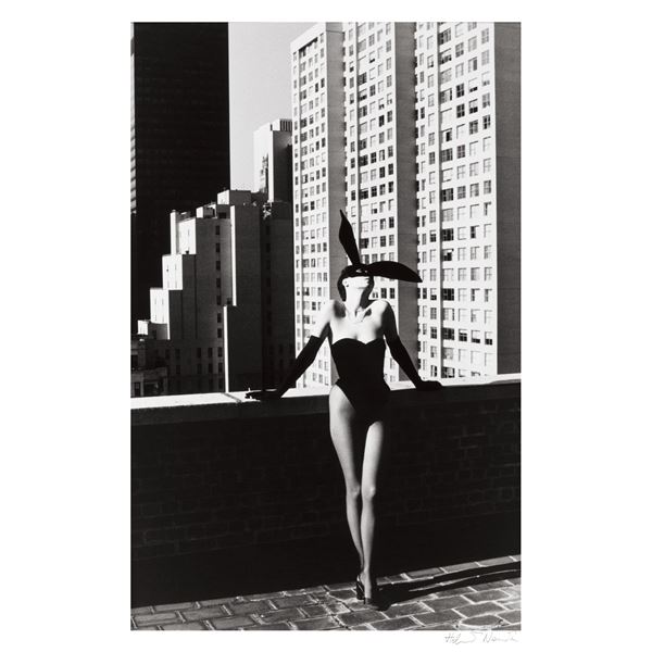 Photographer: Helmut Newton - Elsa Peretti in playboy bunny associated costume.