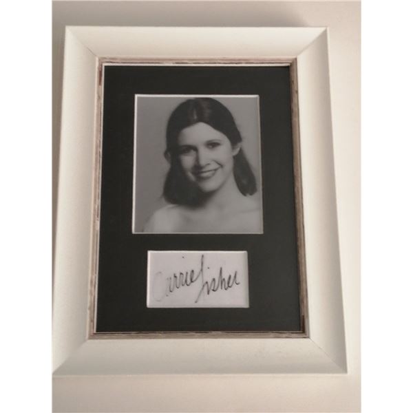 Carrie Fisher autograph (1956-2016).