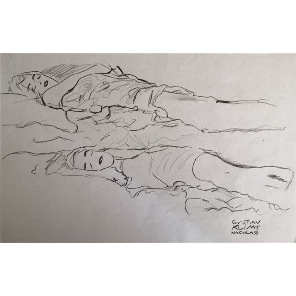 Gustav Klimt drawing (1862-1918).