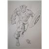 Image 1 : Jack Kirby and Mike Royer signed drawing of Captain America.