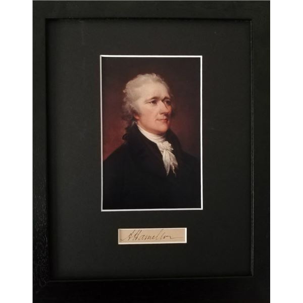 Alexander Hamilton signature. (1757-1804).