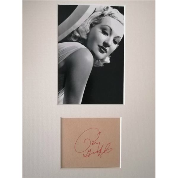 Berry Grable autograph. (1916-1973).