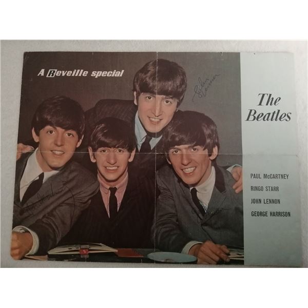 THE BEATLES: 1963 signed poster.