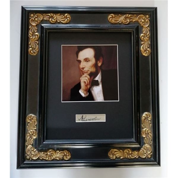 Abraham Lincoln signature. (1809-1865).