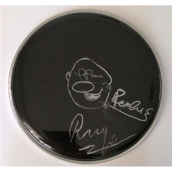 Paul McCartney and Ringo Starr signed drumhead.