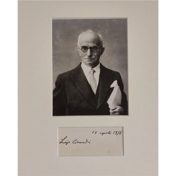 Luiei Einaudi autograph.