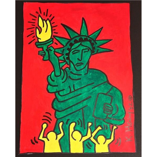 Keith Haring - Statue of liberty.