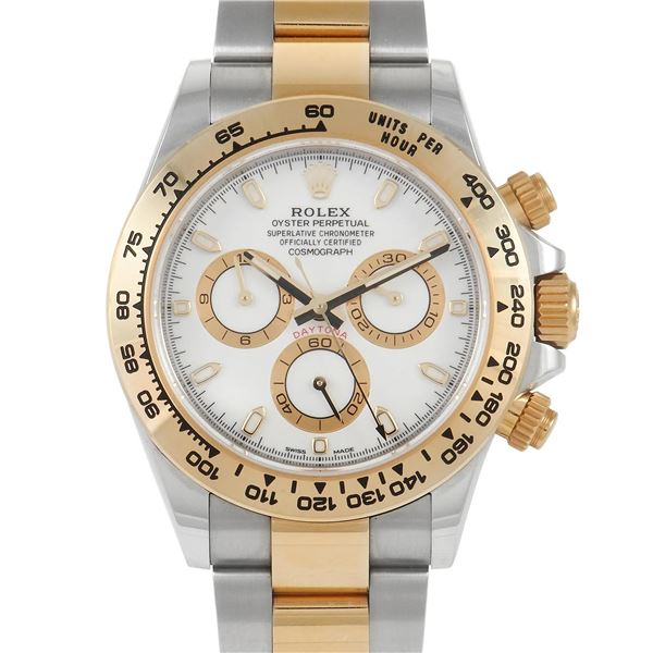 Rolex Daytona Yellow Gold and Steel White Dial Watch - 116503