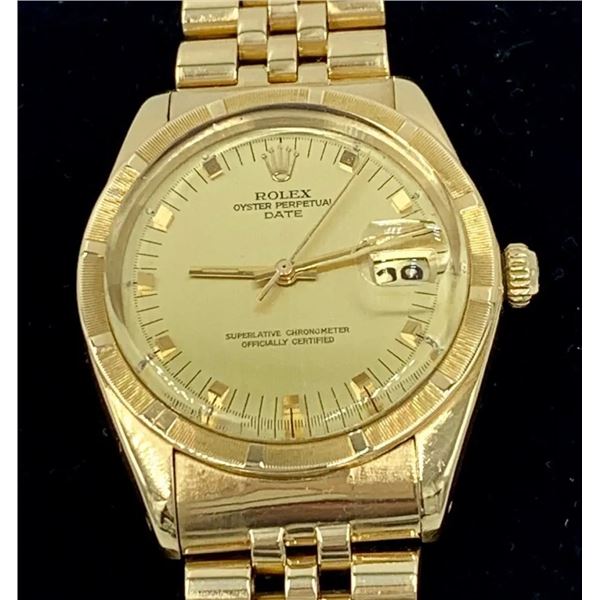 Vintage Rolex Oyster Perpetual Date 18 kt Gold - 1501