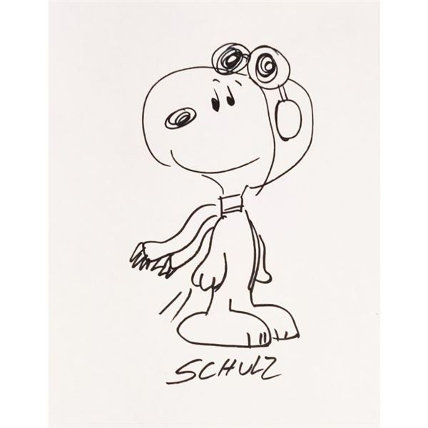 Charles Schulz drawing of Snoopy.