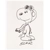 Image 1 : Charles Schulz drawing of Snoopy.