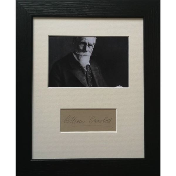 Sir William Crookes signature. (1832-1919).