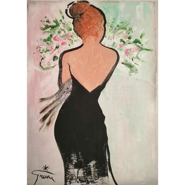 Rene Gruau - Christian Dior painting.