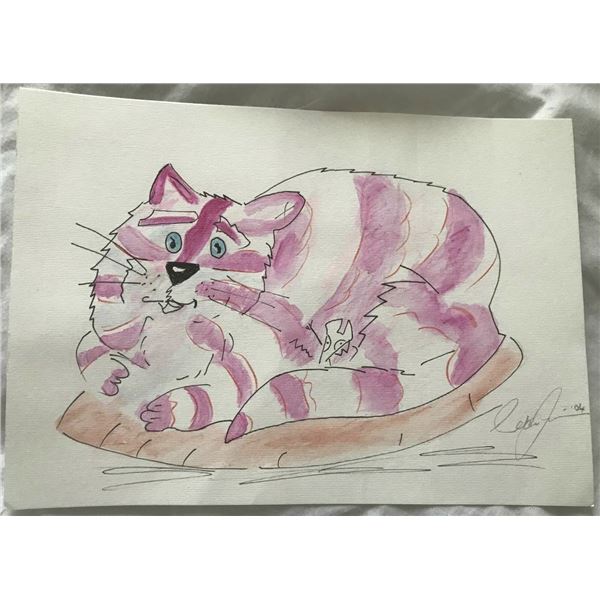 Peter Firmin's drawing of Bagpuss (1928-2018).
