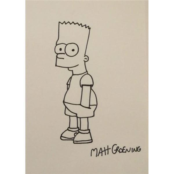 Matt Groening drawing of Bart Simpson (1954-).