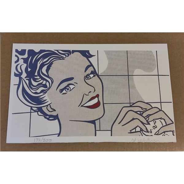 ROY LICHTENSTEIN - Woman in bath. Lithograph.