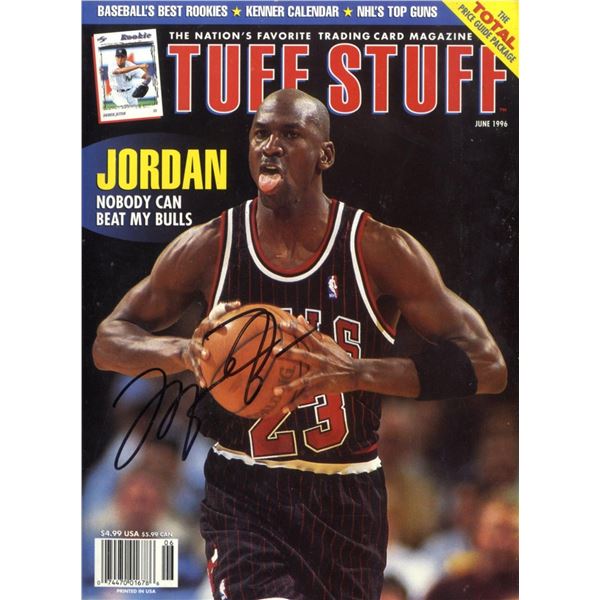 Tuff Stuff Magazine Autographed by Michael Jordan on the Cover. 1996.