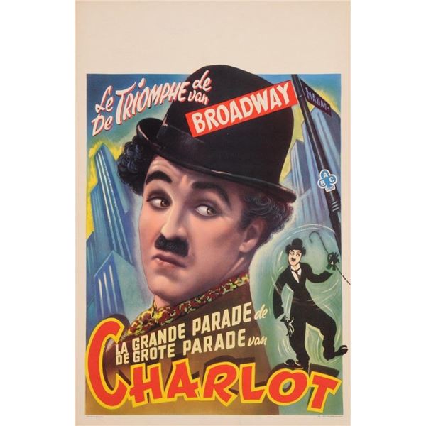 Charlie Chaplin Movie Poster "La grande Parade" de Charlot 1948.
