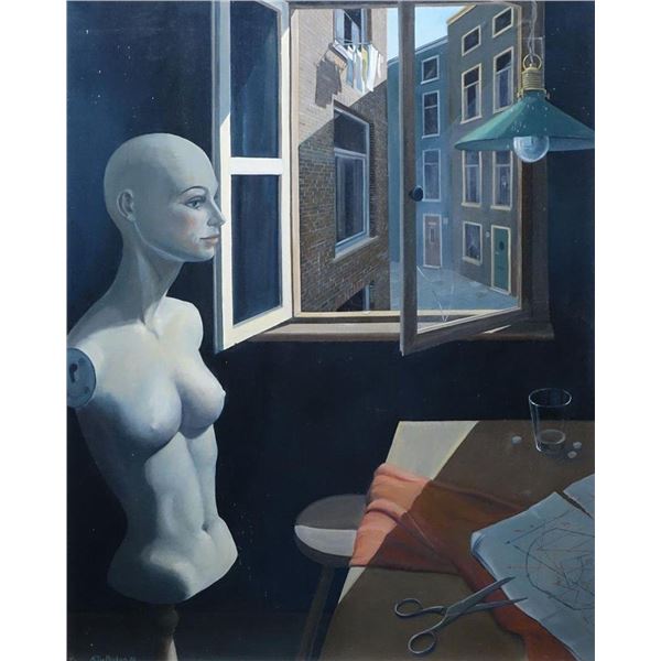 Karl Jacob van Beekum  - The sewing workshop', signed and dated