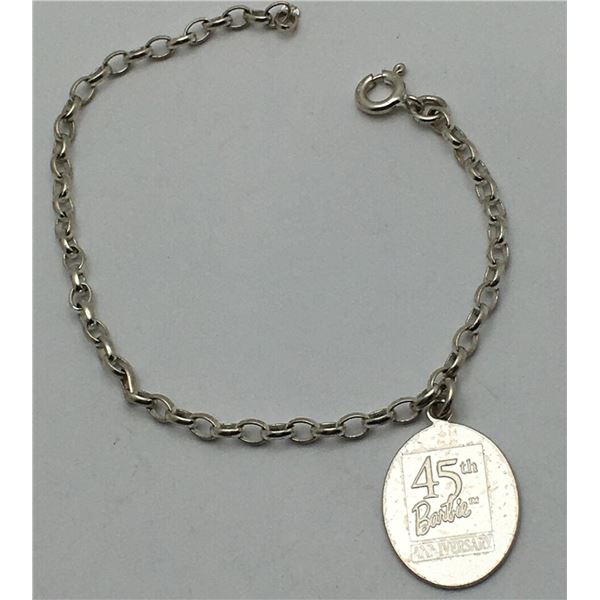Sterling Silver 45th Barbie Anniversary Bracelet.
