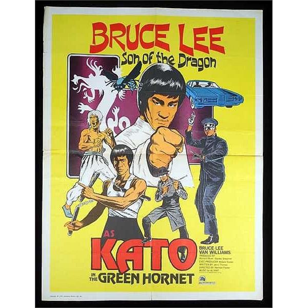 Bruce Lee THE GREEN HORNET VINTAGE ORIGINAL FILM POSTER 1974.