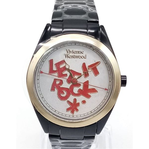 New Vivienne Westwood 'Let it rock' watch in black.