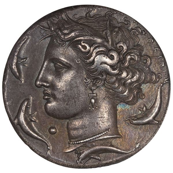 Syracuse Decadrachm in the Style of Euainetos.