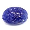 Image 1 : 62Ct Carved, Natural Tanzanite, Large Rare Gemstone, Oval Shape.