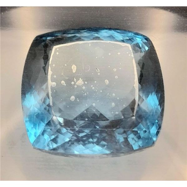 101.16ct Blue Topaz Cushion-Cut Gemstone.