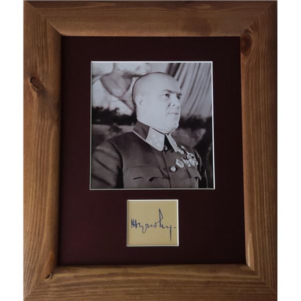 George Zhukov autograph.
