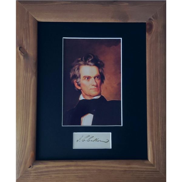 Former US Vice President John C Calhoun signature.