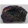 Image 1 : Rainbow Aura titanium raw druzy cluster.