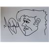 Image 1 : Michael Jackson side profile of a male with his signature.