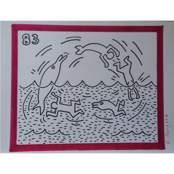 Keith Haring - Men with Dolphins.