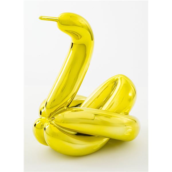Jeff Koons. Yellow Balloon Swan, 2017.